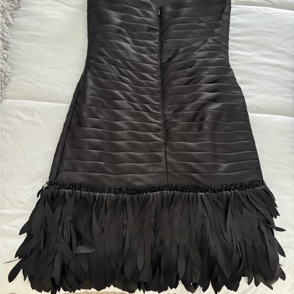 Strapless White House Black Market Black Ruched Dress - Picture 5 of 8